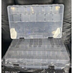 Plano 3750 Adjustable Compartment Box With 3 To 28 Compartments Plastic Lot of 3